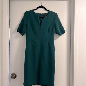 Split neck dress for work